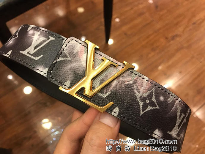 路易威登LV 2019春夏新款 頂級頭層牛皮 不銹鋼扣 男士皮帶  xfp1265